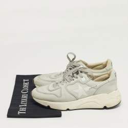 مملوكة مسبقًا Golden Goose Running Size 37 Grey Leather Lace Up Sneakers