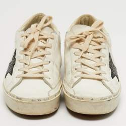 مملوكة مسبقًا Golden Goose Hi Star Size 38 White Leather Lace Up Sneakers