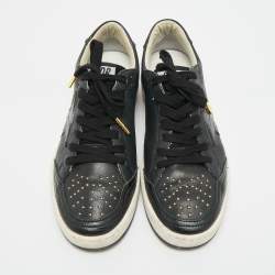 Pre Owned Golden Goose Ballstar Size 37 Black Leather Low Top Sneakers