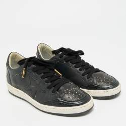 Pre Owned Golden Goose Ballstar Size 37 Black Leather Low Top Sneakers