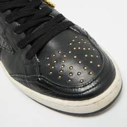 Pre Owned Golden Goose Ballstar Size 37 Black Leather Low Top Sneakers