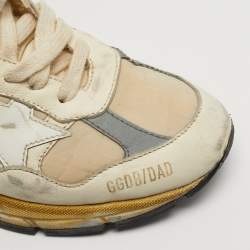 Pre Owned حذاء رياضي جولدن غوس داد ستار مقاس 38 قماش شبكي وزمخ أبيض/رمادي مع رباط