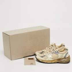 Pre Owned حذاء رياضي جولدن غوس داد ستار مقاس 38 قماش شبكي وزمخ أبيض/رمادي مع رباط