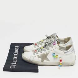 مملوكة مسبقًا Golden Goose Super Star Size 37 White Leather Low Top Sneakers