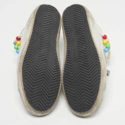 مملوكة مسبقًا Golden Goose Super Star Size 37 White Leather Low Top Sneakers