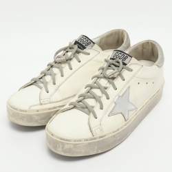 Pre Owned Golden Goose Hi Star Size 39 White Leather Low Top Sneakers