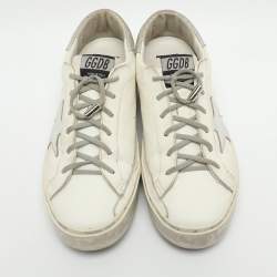 Pre Owned Golden Goose Hi Star Size 39 White Leather Low Top Sneakers