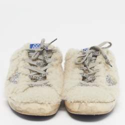 مملوكة مسبقًا حذاء رياضي غولدن غوس سوبر ستار صابوت برباط بفراء شيرلينج أوف وايت مقاس 40
