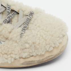 مملوكة مسبقًا حذاء رياضي غولدن غوس سوبر ستار صابوت برباط بفراء شيرلينج أوف وايت مقاس 40