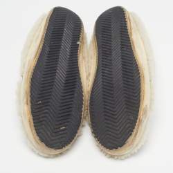 مملوكة مسبقًا حذاء رياضي غولدن غوس سوبر ستار صابوت برباط بفراء شيرلينج أوف وايت مقاس 40