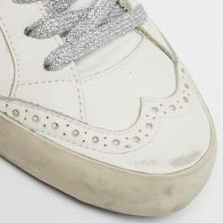 Pre Owned Golden Goose Hi Star Size 37 White Leather Lace Up Sneakers