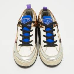 Pre Owned حذاء رياضي غولدن غوس لو توب من فرو العجل ملون جلد مقاس 37