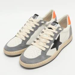 Pre Owned Golden Goose Ballstar Size 38 Multicolor Leather and Suede Low Top Sneakers 
