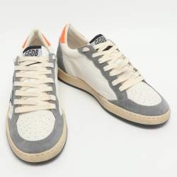 Pre Owned Golden Goose Ballstar Size 38 Multicolor Leather and Suede Low Top Sneakers 