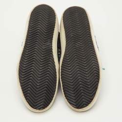 Pre Owned Golden Goose Superstar Size 37 Black Sequins and Leather Low Top Sneakers