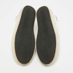 Pre Owned Golden Goose Hi Star Size 35 White/Brown Calf Hair and Leather Low Top Sneakers