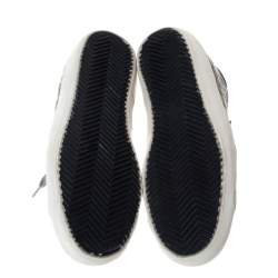 Golden Goose White/Grey Croc Embossed Leather Superstar Low Top Sneakers Size 38