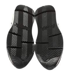 Pre Owned Golden Goose Black/Brown Leopard Print Calfhair and Neoprene Running Sneakers Size 40