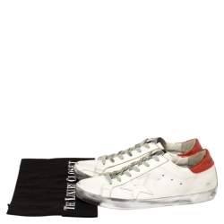 Pre Owned Golden Goose White Leather Superstar Low Top Sneakers Size 40