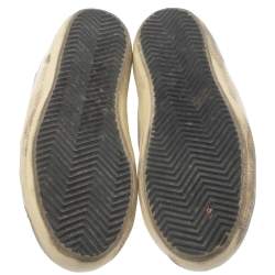 Pre Owned Golden Goose Grey Suede Leather Superstar Low Top  Sneakers Size 36 