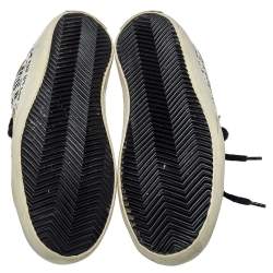 Pre Owned Golden Goose White Printed Leather Superstar Sneakers Size 38