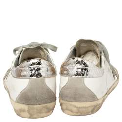 Pre Owned Golden Goose White Leather Superstar Low Top Sneakers Size 38
