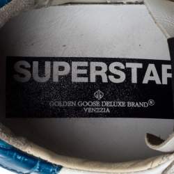 Pre Owned Golden Goose White Leather Superstar Sneakers Size 38