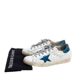 Pre Owned Golden Goose White Leather Superstar Sneakers Size 38