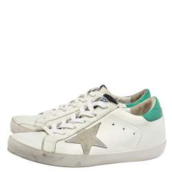 Pre Owned Golden Goose White Leather Superstar Super Star Sneakers Size 38