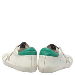Pre Owned Golden Goose White Leather Superstar Super Star Sneakers Size 38
