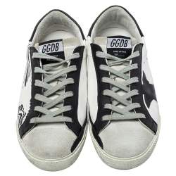 Pre Owned Golden Goose Tricolor Suede And Leather Superstar Low Top Sneakers Size 39