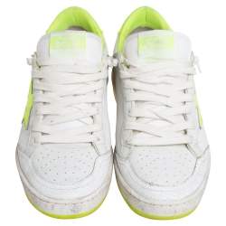 Pre Owned Golden Goose White Leather Ballstar Low Top Sneakers Size 37