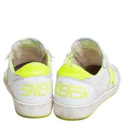 Pre Owned Golden Goose White Leather Ballstar Low Top Sneakers Size 37