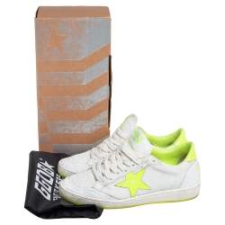 Pre Owned Golden Goose White Leather Ballstar Low Top Sneakers Size 37