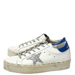 Pre Owned Golden Goose White Leather Hi Star Sneakers Size 37