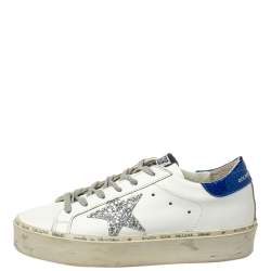 Pre Owned Golden Goose White Leather Hi Star Sneakers Size 37