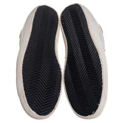 Pre Owned Golden Goose White/Gold Leather Superstar Low-Top Sneakers Size 39