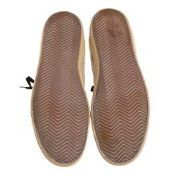 Pre Owned Golden Goose Black Leather And Canvas 2.12 High Top Sneakers Size 44