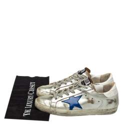Pre Owned Golden Goose White Patent And Leather Superstar Sneakers Size 35
