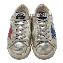 Pre Owned Golden Goose White Patent And Leather Superstar Sneakers Size 35