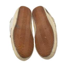 Pre Owned Golden Goose White Leather Superstar Sneakers Size 35