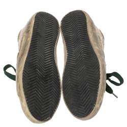 Pre Owned Golden Goose Gold Glitter And PVC Superstar Sneakers Size 37