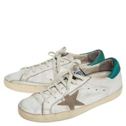 Pre Owned Golden Goose White Leather Lace Up Sneaker Size 40