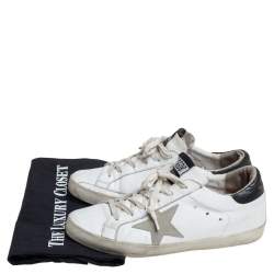Pre Owned Golden Goose White Leather Superstar Low Top Sneakers Size 37
