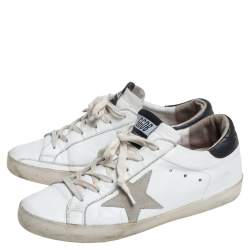 Pre Owned Golden Goose White Leather Superstar Low Top Sneakers Size 37