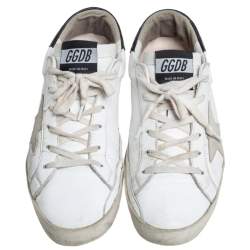 Pre Owned Golden Goose White Leather Superstar Low Top Sneakers Size 37