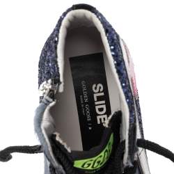 Pre Owned Golden Goose Multicolor Leather And Calf Hair Fancy High Top Sneakers Size 36