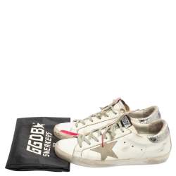 Golden Goose White/Pink Leather Superstar Low Top Sneakers Size 39