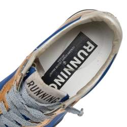 Golden Goose Multicolor Foil Leather And Canvas Running Low Top Sneakers Size 38