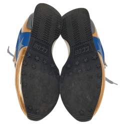 Golden Goose Multicolor Foil Leather And Canvas Running Low Top Sneakers Size 38